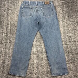 Wrangler Authentic Mens W38xL32 (Actual W37 L31) Relaxed Fit Blue Denim Jeans